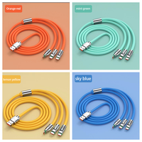 Cable de alimentación USB universal Cable 3 en 1 Cable DE DATOS DE cargador rápido para teléfono Micro USB tipo C