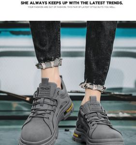 รองเท้าแฟชั่นผู้ชายรุ่นใหม่ ระบายอากาศได้ดี พื้นหนา สายรัดกันลื่น สไตล์รองเท้าเดินเล่นสำหรับฤดูใบไม้ผลิ - Product Image 5