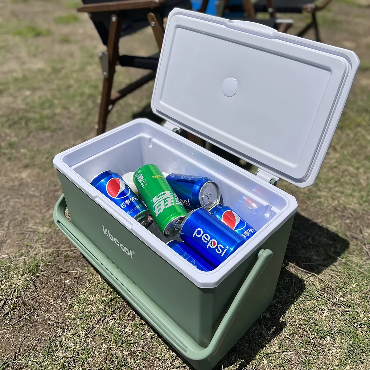 9l Draagbare Voedsel Ijs Koelbox Water Dranken Bier Blikjes Plastic Koelbox Voor Outdoor Camping Picknick Bbq