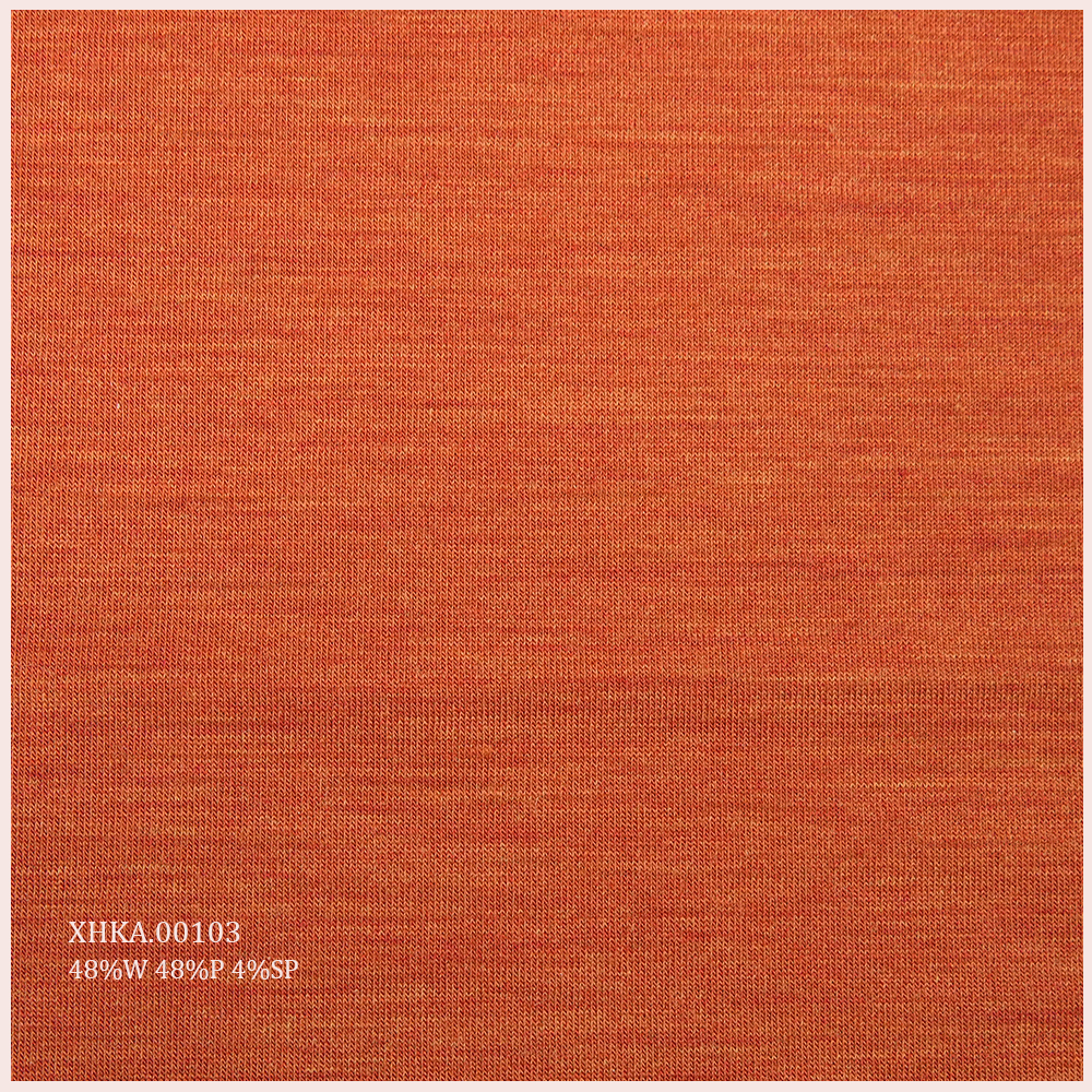 Мериносовая шерсть поли спандекс Смешанная летняя одежда быстросохнущая трикотажная ткань для внутреннего слоя Спортивная одежда футболка