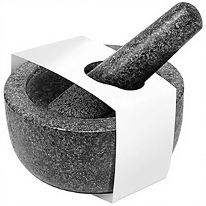 Mortero y Pilón de Granito Natural de 16 cm, Molinillo de Especias y Hierbas Resistente, <span class=keywords><strong>Molcajete</strong></span> de Piedra Tallado a Mano, Herramienta de Cocina, Solo Lavar a Mano - Product Image 3