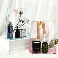 Boîte de transport transparente en PET acrylique en gros, personnalisable avec logo, pour cadeaux de transfert de bien immobilier, conteneur cadeau pour entreprise de construction