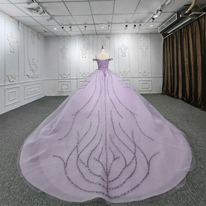 9971 New Puffy Sleeve <b>Prom</b> <b>Dress</b> Long Sweetheart Sequin Beads <b>Princess</b> Evening Gowns - Product Image 2
