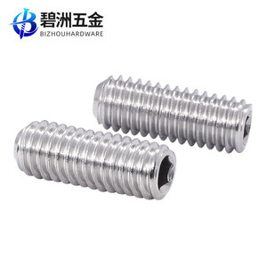 BIZHOUHARDWARE - Juego de Tornillos de Acero Inoxidable M1.6 M2 M3 M4 M16, Cabeza Hexagonal, Sin Cabeza, Rosca Métrica Estándar DIN916 - Product Image 1