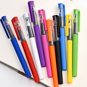 Stylo en plastique neutre avec logo imprimé personnalisé, largeur d'écriture de 0,5 mm, pour la papeterie d'entreprise et les fournitures de bureau, publicité - Product Image 1