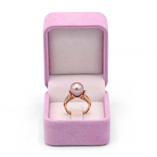 Customized logo Romantic and Creative Jewelry Box Bright and Colorful Ring Box Mini Portable High-quality Velvet Jewelry Box