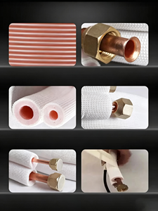 Kit de tubes de raccordement en cuivre <span class=keywords><strong>pré</strong></span>-isolés pour climatiseur split, tubes isolants en <span class=keywords><strong>PE</strong></span> pour installation de climatisation HVAC - Product Image 6