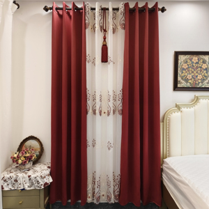 Juego de 4 Cortinas de Lujo al por Mayor, Bordadas, Transparentes y Opacas para la Sala de Estar, Cortinas para Ventanas de Habitación - Product Image 3