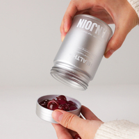 Flacon en verre capsule électro-plaqué argent dégradé en gros, 200 ml, rechargeable, pot en verre pour vitamines, emballage pour compléments alimentaires