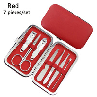 Kit de coupe-ongles de luxe 7-en-1 personnalisé avec logo, en acier inoxydable, idéal pour les voyages, ensemble de manucure et soins des ongles personnels pour les pieds et les bébés