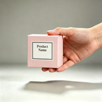 Ensemble de boîtes à savon en carton rigide rose écologiques personnalisables avec gaufrage et laminage mat pour emballage cadeau