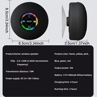 Enceinte portable sans fil professionnelle pour voiture, mini barre de son numérique intelligente avec écran LED, idéale pour l'extérieur
