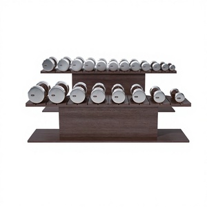 Soporte Doble para Mancuernas de Roble Rojo Sólido, Larga Vida Útil, Antideformación, para Almacenamiento de Mancuernas en el Hogar y Gimnasios Comerciales - Product Image 2