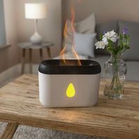 Portable 100ml ultrasons électrique humidificateur d'air feu flamme diffuseur d'huile essentielle diffuseur d'aromathérapie sans eau