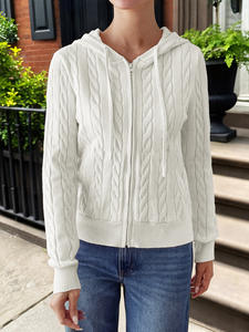 <span class=keywords><strong>Pull</strong></span> <span class=keywords><strong>pull</strong></span> de haute qualité <span class=keywords><strong>pull</strong></span> à capuche décontracté à manches longues avec manteau <span class=keywords><strong>pull</strong></span> à fermeture éclair de poche - Product Image 2