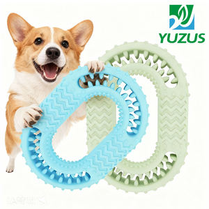 Dayanıklı İnteraktif Köpek Çiğneme Oyuncağı TPR Kauçuk Diş Temizleme ve Ödül Dağıtıcı O-Ring - Product Image 1