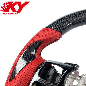 Volante deportivo personalizado de fibra de carbono y cuero rojo, adecuado para Lexus IS IS250 IS300 IS350 ISF RC RX RC350 RCF GS GSF NX - Product Image 2
