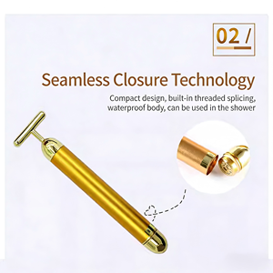 24K Gold Pattern <b>Electric</b> Facial <b>Massager</b> with Vibration for Home Beauty Care and Salon Skin Treatment - Product Image 3