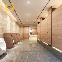 Porte de toilette moderne en stratifié à noyau solide Design Compact en nid d'abeille HPL Cloison de salle de bain Accessoires du sol au plafond