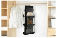 Non tissé sac suspendu sac de rangement 6 poches sac de rangement organisateur stockage suspendu sac à main organisateur pour garde-robe placard