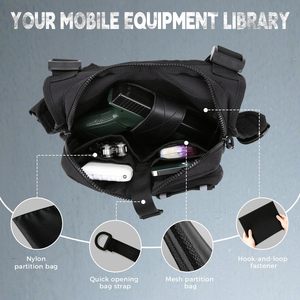 Tùy chỉnh phong cách mới không thấm nước đa chức năng phản chiếu chạy Rig Túi chiến thuật vest gói người đàn ông của túi ngực với người giữ điện thoại - Product Image 3