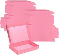 Coffret cadeau plat rose avec logo personnalisé, emballage en carton, boîte postale pliable pour vêtements, chaussures et sous-vêtements