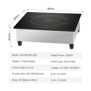 In acciaio inossidabile 220v 3000W Built in & Cooktop fornello a induzione elettrico telecomando fornello a induzione - Product Image 2