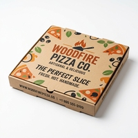 Boîte à pizza écologique avec logo personnalisé, doublure en éponge, laminage mat, gaufrage, fermeture magnétique, livraison de nourriture, restaurants, rigide