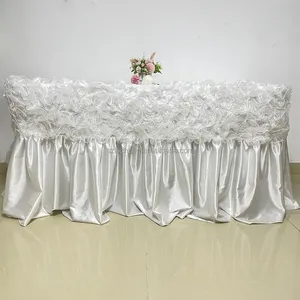 Party wedding table skirting designs variety of occasions decorative ruffled table skirt for rectangular table