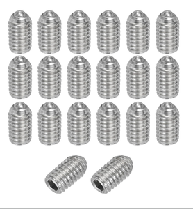 Sekrup Set Ball Point, Sekrup <span class=keywords><strong>Grub</strong></span> Hex Socket Spring Ball Point Baja Tahan Karat 304 untuk Mesin Industri, Perak - Product Image 1