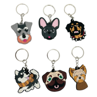 Porte-clés en PVC souple 3D/2D personnalisés avec logo d'animaux mignons, écologiques, durables, cadeaux promotionnels, souvenirs