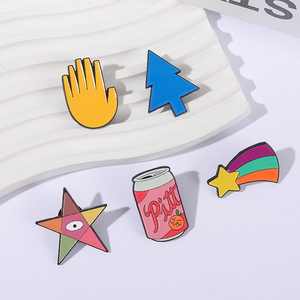 Pin esmaltado de animación de dibujos animados <span class=keywords><strong>Pitt</strong></span> Cola the Journal Hand Just West of Weird Metal broches solapa insignia joyería regalos para amigos - Product Image 2