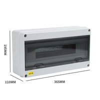 Boîtier de distribution électrique en plastique HT-15 voies, étanche IP65, alimentation 63A MCB avec couvercle en PC