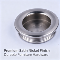Satin Nickel laiton dissimulé armoire meubles porte tirer poignée encastré anneau affleurant doigt tire pour cuisine hôtel meubles