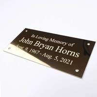 Plaque commémorative personnalisée en or noir gravée pour la commémoration d'un animal/humain