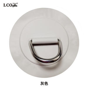 Boucle en D en acier inoxydable avec grand patch rond en PVC pour fixation sur planches de surf, accessoires de yacht, kayaks, planches de SUP et matériel marin - Product Image 3