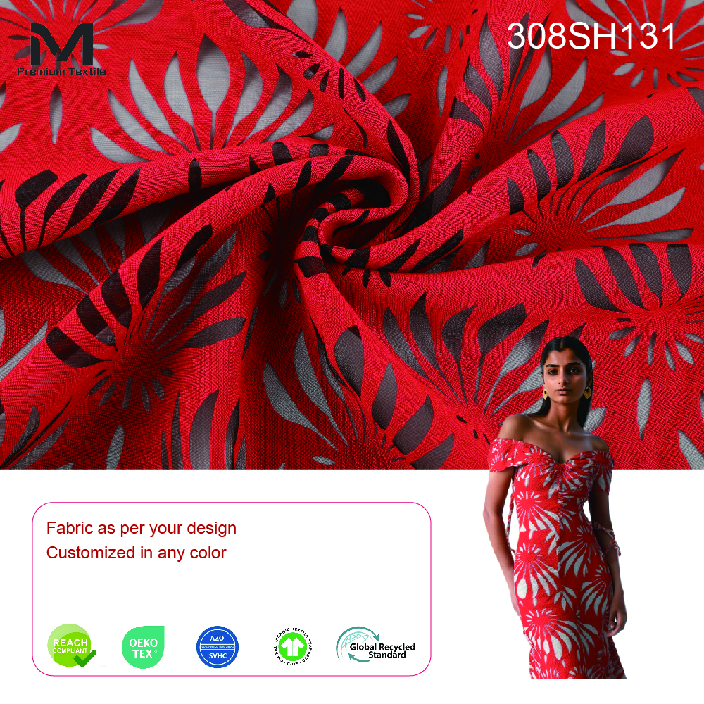 Comfortable Organic Cotton Viscose Woven Fabric For Durable Premium Homewear And OEKO-TEX Flexible Skin-Friendly 308SH131#