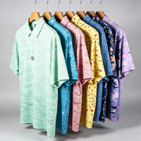 Polo de golf personnalisé pour hommes, coupe ajustée, en polyester tricoté avec broderie, 88 % polyester, 12 % élasthanne, sublimation, boutons