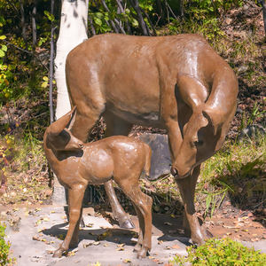 <span class=keywords><strong>Jardín</strong></span> al aire libre Parque a gran escala Bronce Animal Elk Escultura Tamaño real Bronce Manada <span class=keywords><strong>de</strong></span> ciervos Escultura Estatua Decoración - Product Image 4
