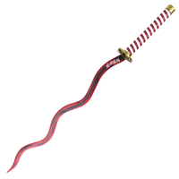 Épée décorative à motif de serpent ondulé, lame courbée non affûtée, épée de collection à l'effigie d'un serpent