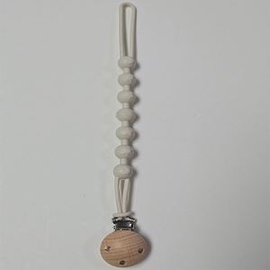 Clip de silicona para chupete de bebé con soporte de madera, clip para mordedor de bebé, correa antipérdida para biberón, cordón calmante - Product Image 3
