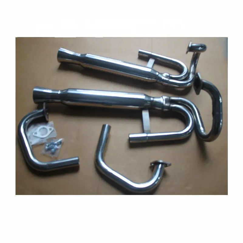 Performance Stainless Steel Air-Cooled Dual Full Downpipe Exhaust Pipes for VW Buggy Baja Bugs