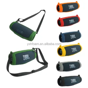 Hot Sale Silicone Carrying Case Protective Cover Replacement for J BL charge 5 Portable Speaker with Shoulder Strap & Carabiner.