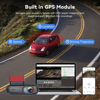 Nueva Cámara para Auto 4K+4K con Visión Nocturna, DVR con Wifi y GPS Integrados, Grabación en Bucle