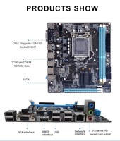 Tarjeta Madre con Chipset H61, LGA1155, DDR3, 16GB, Doble Canal, SATA, Nueva, para Escritorio, con Puerto VGA y Soporte M.2