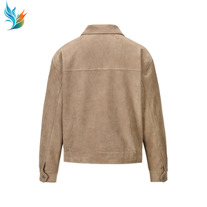 Giacca di pelle scamosciata da uomo con cerniera spessa personalizzata Multi-tasca per l'inverno - Product Image 2