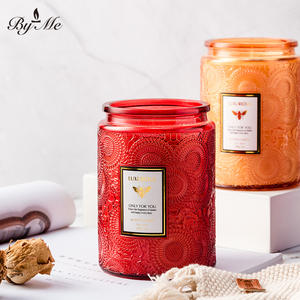 Venta al por Mayor de Frascos de Vidrio Ámbar de Lujo Personalizados para Velas con Tapas Metálicas, Recipientes Esmerilados al por Mayor para Navidad - Product Image 5