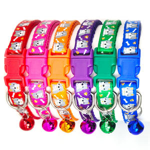 조절 가능한 1cm 애완동물 목걸이 소형견용 분실 방지 목걸이 맞춤 인쇄 고양이 애완동물 목걸이 벨 포함 - Product Image 3