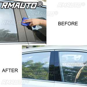 8PCS Car Black Mirror Effect Car <b>Window</b> Pillar Trim <b>Cover</b> for NISSAN Qashqai 2016 2017 2018 2019 2020 2021 - Product Image 5