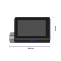 Caméra de tableau de bord de voiture à double objectif 2 canaux, écran tactile IPS, vue à 360°, GPS intégré, enregistreur vidéo avant et arrière 1080P
